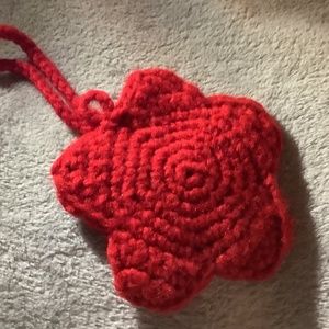 Crochet star pouch bag hanger
